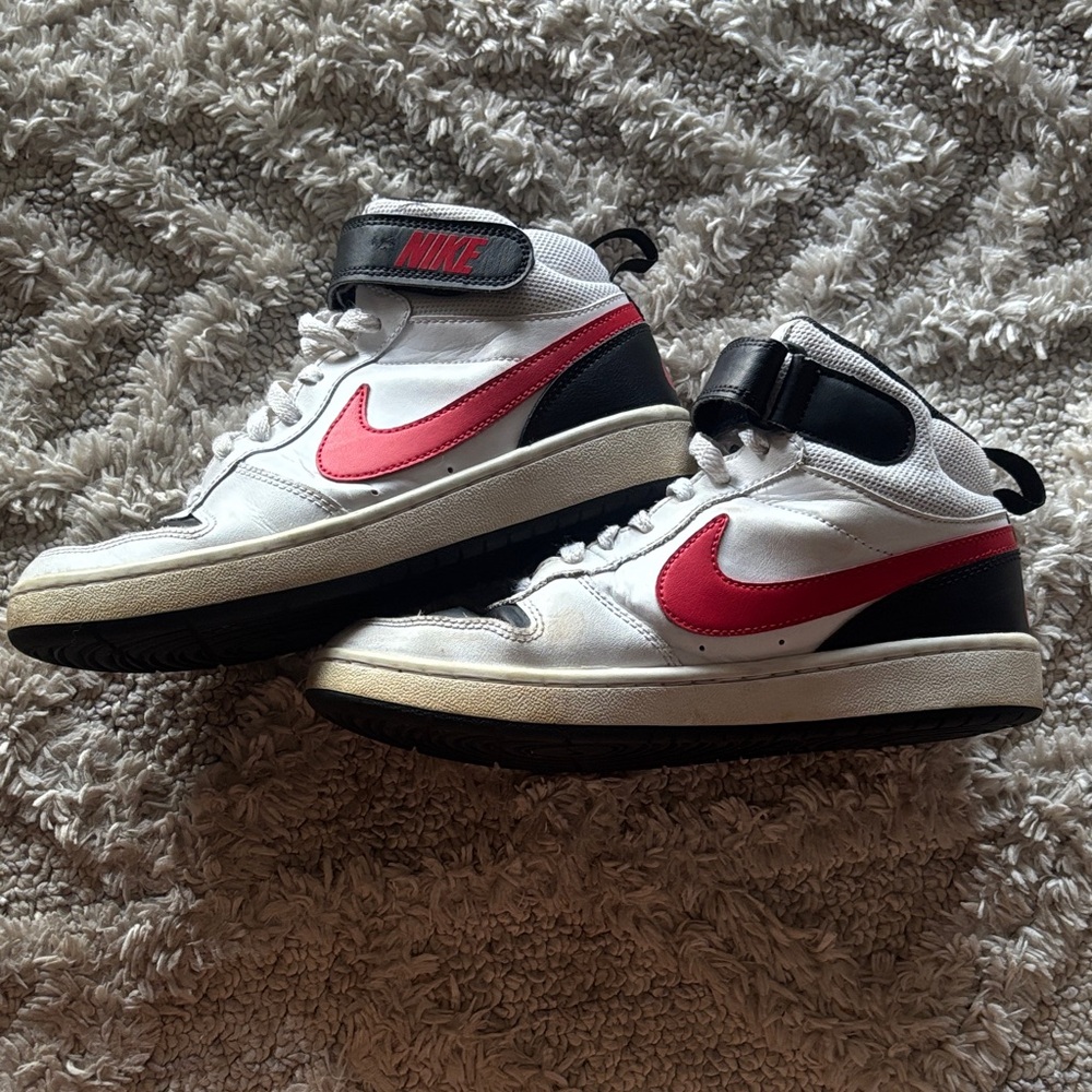 Nike Red and Black High-Top Sneakers